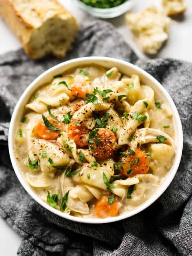 Instant Pot Creamy Chicken Noodle Soup