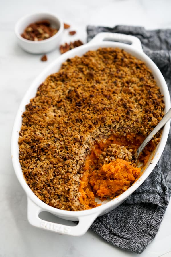 Sweet Potato Casserole with Pecans (The BEST) - Joyous Apron