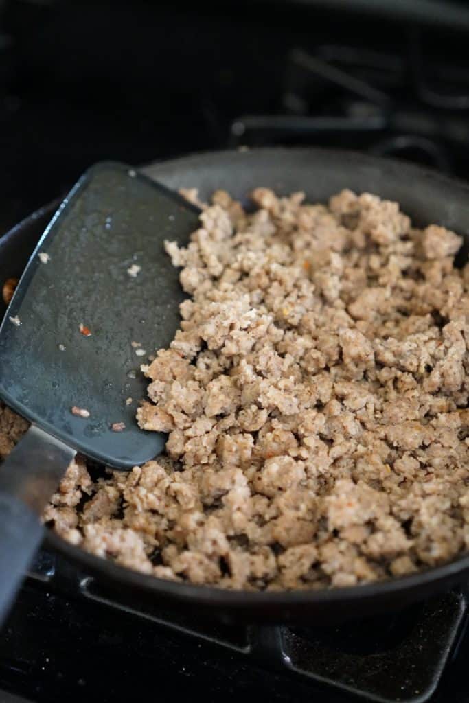 Searing crumble sausage