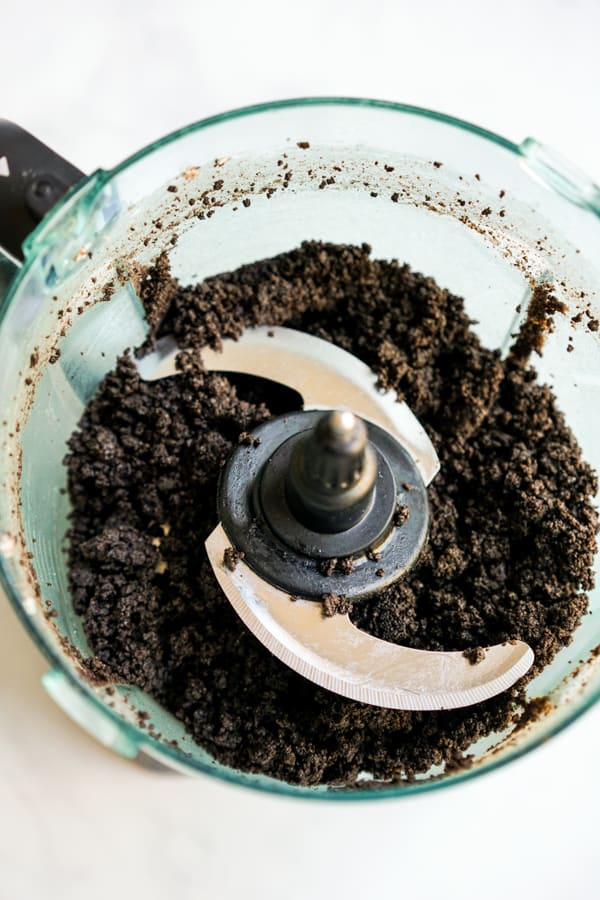 Oreo crumbles in food processor