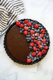 No-Bake Chocolate Tart (EASY!) - Joyous Apron