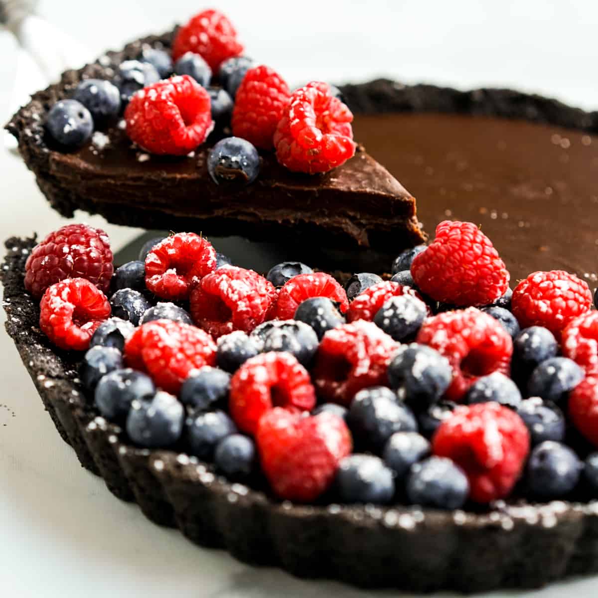 No-Bake Chocolate Tart (EASY!) - Joyous Apron