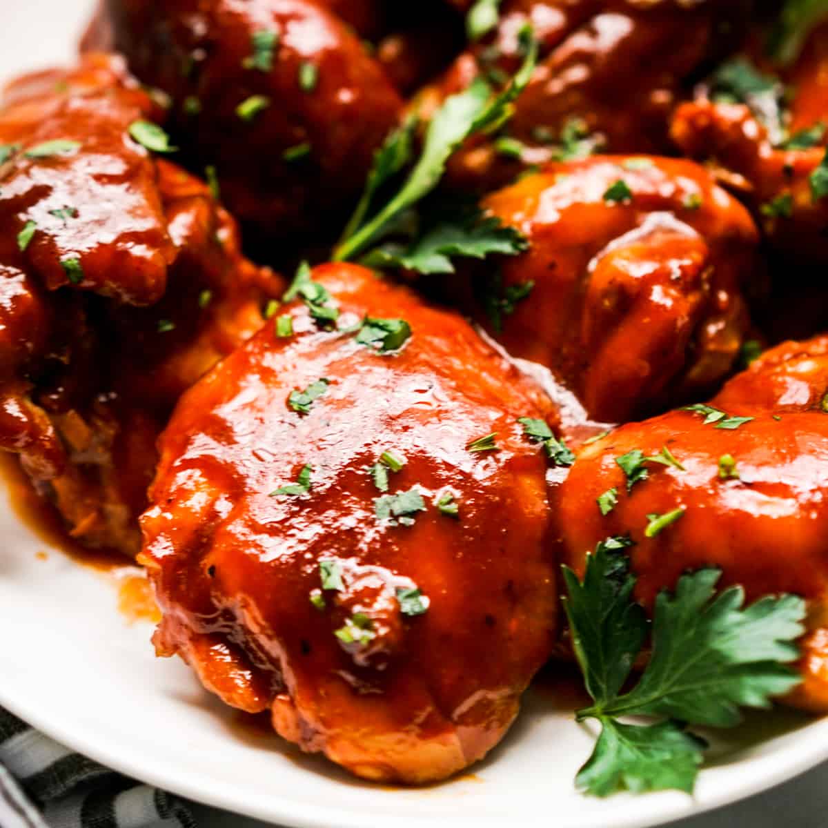 Slow Cooker BBQ Chicken Thighs