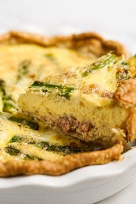 Lifting up a triangular slice of quiche