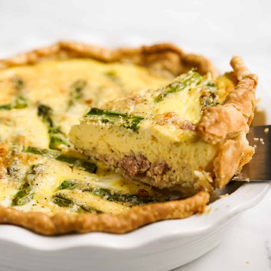 Lifting up a triangular slice of quiche