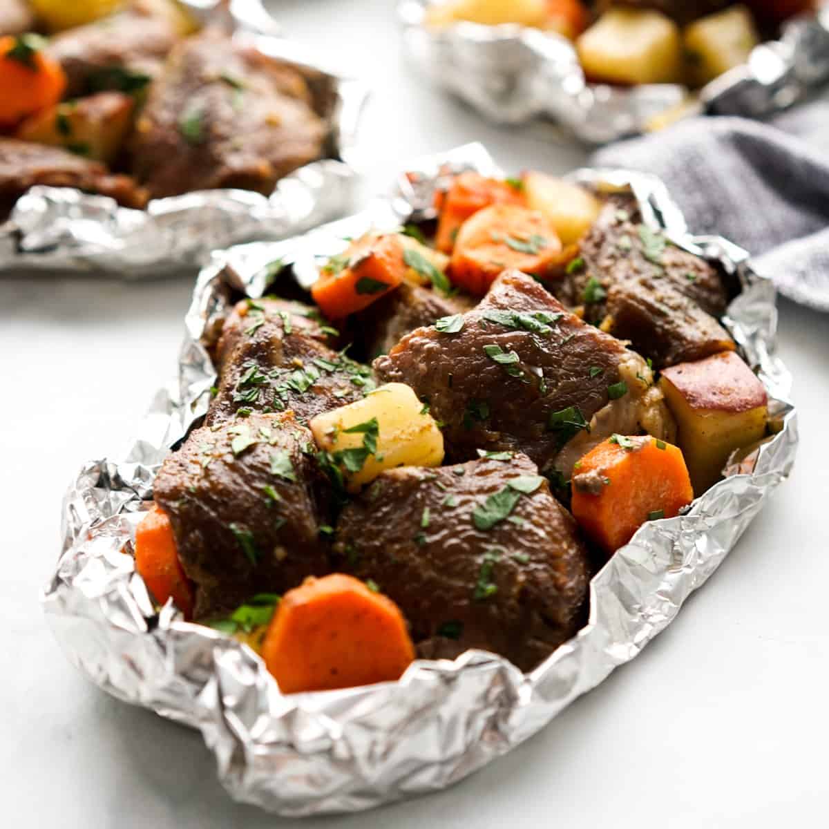 Beef foil online packet recipes oven