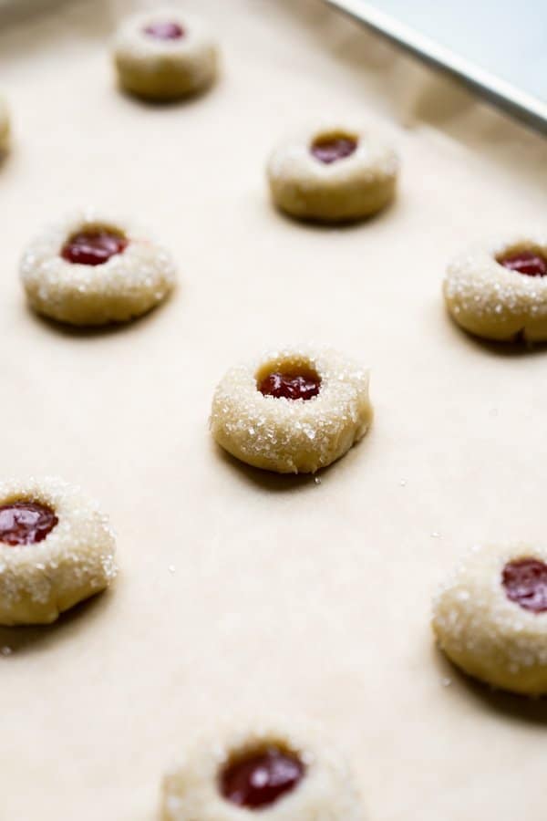unbaked cookie dough filled with jam