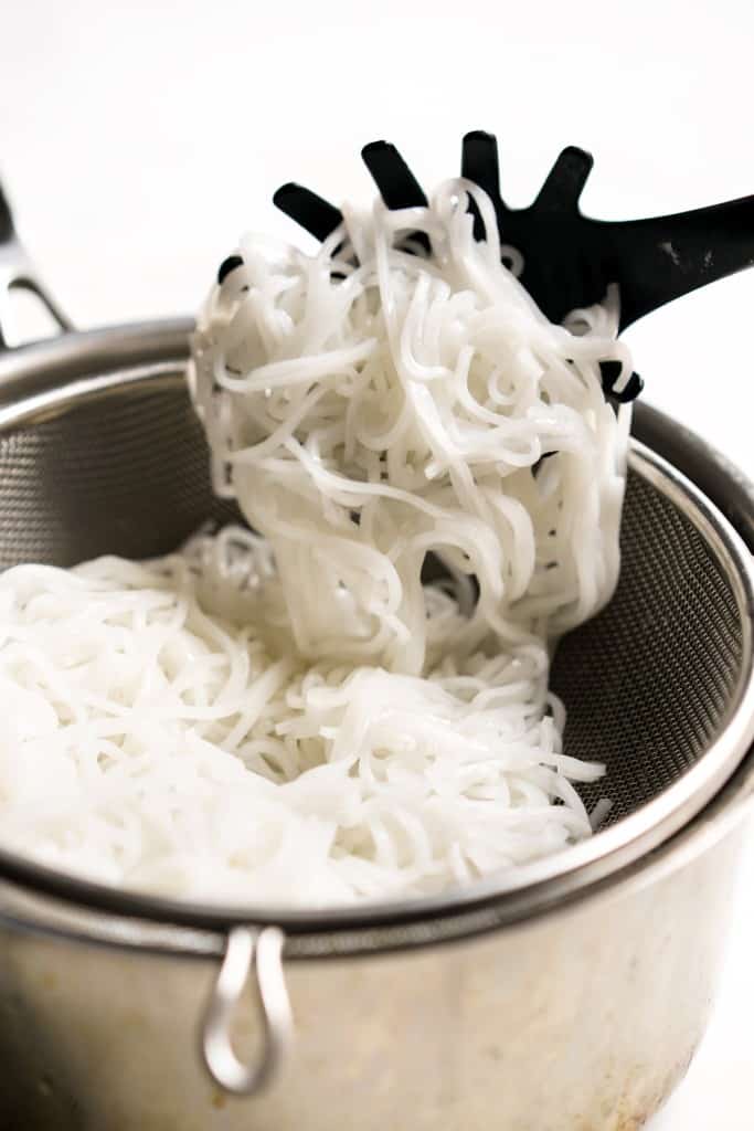 Vermicelli noodles in a pot