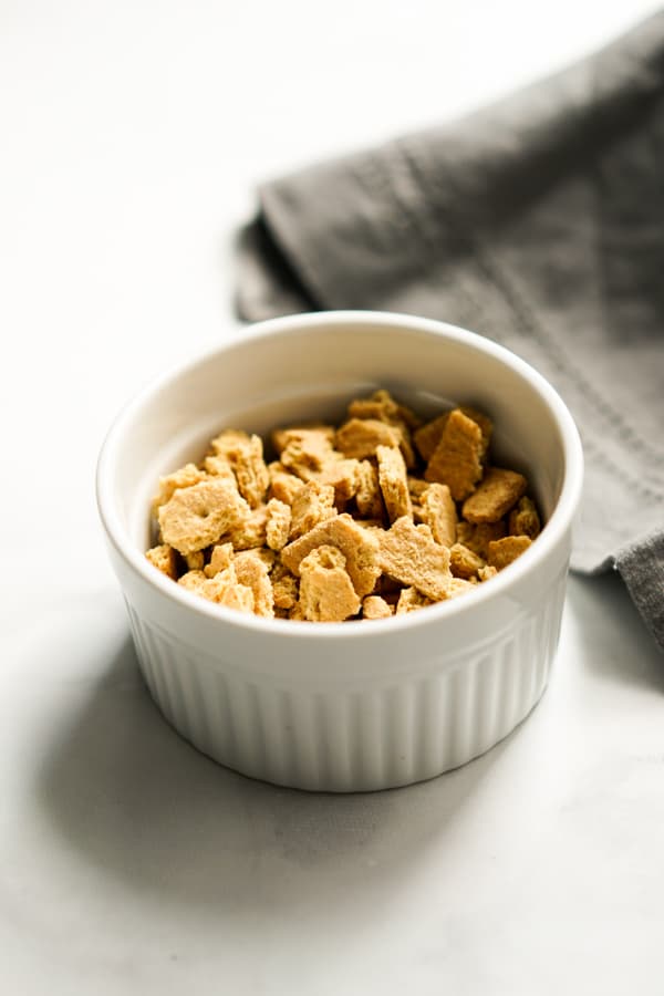 Graham crackers broken into smaller pieces