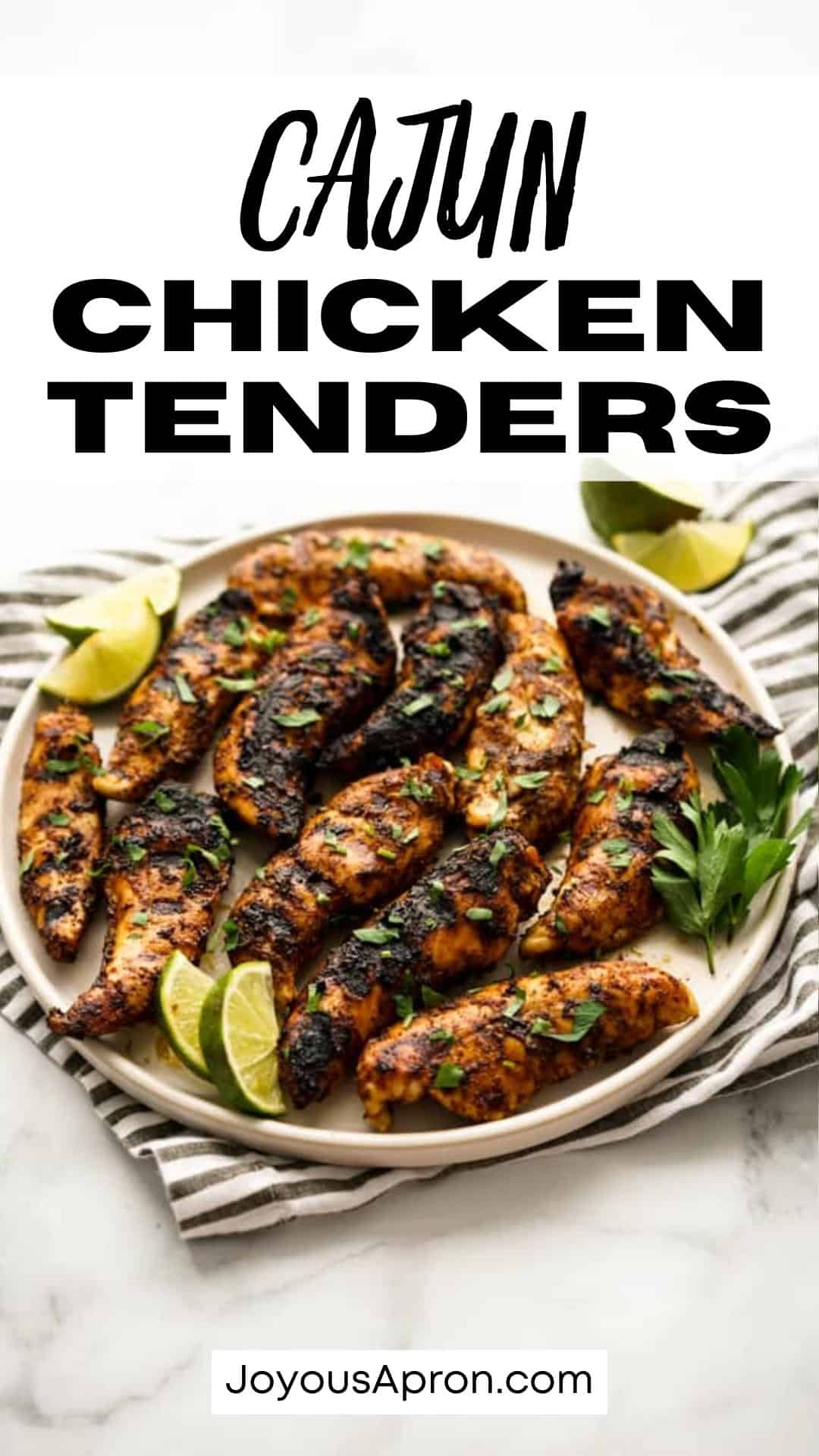 Grilled Cajun Chicken - Easy grilled chicken recipe with lots of cajun flavors! Tender, juicy chicken tenderloins coated with bold, spicy and flavorful seasonings and smoky flavors! via @joyousapron
