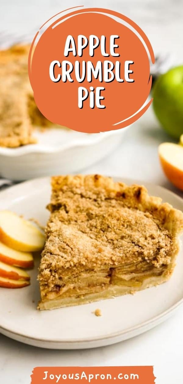 Apple Crumble Pie - Apple pie with crumbles on top! Cinnamon apple filling wrapped with flaky pie crust and topped with a delicious buttery brown sugar crumble. The perfect holiday dessert! via @joyousapron