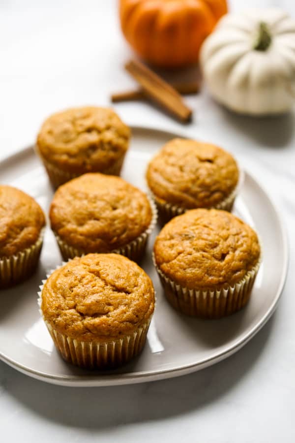 A plate of muffins