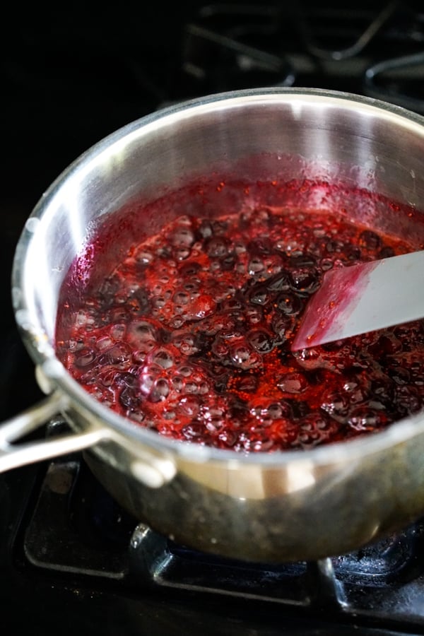 Making cranberry sauce from scratch