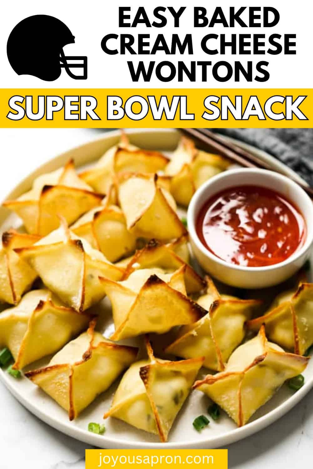 Baked Cream Cheese Wontons (Rangoons) - Joyous Apron