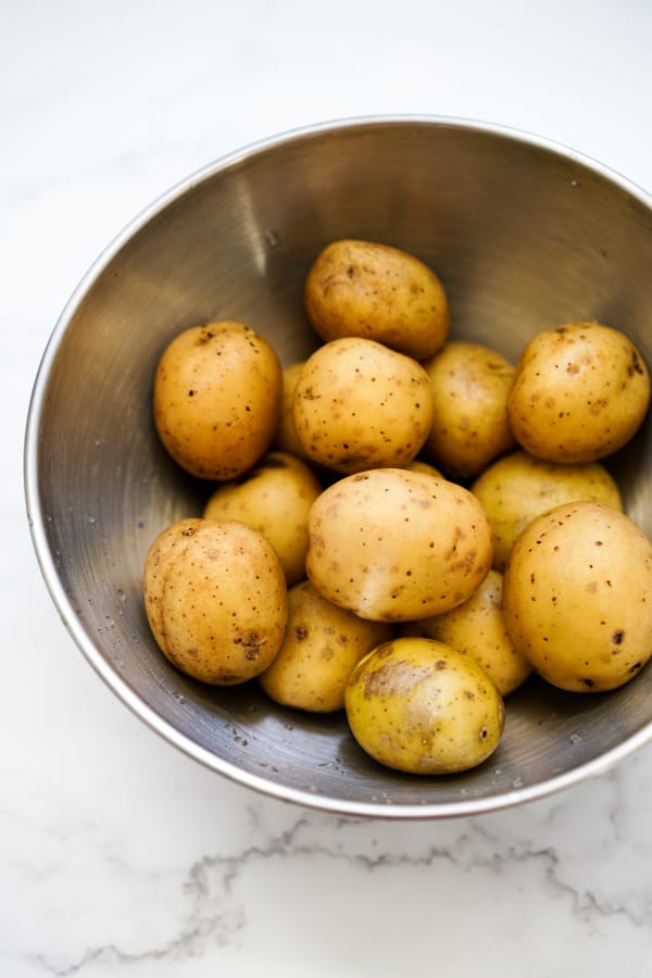 Baby potatoes in a bowl