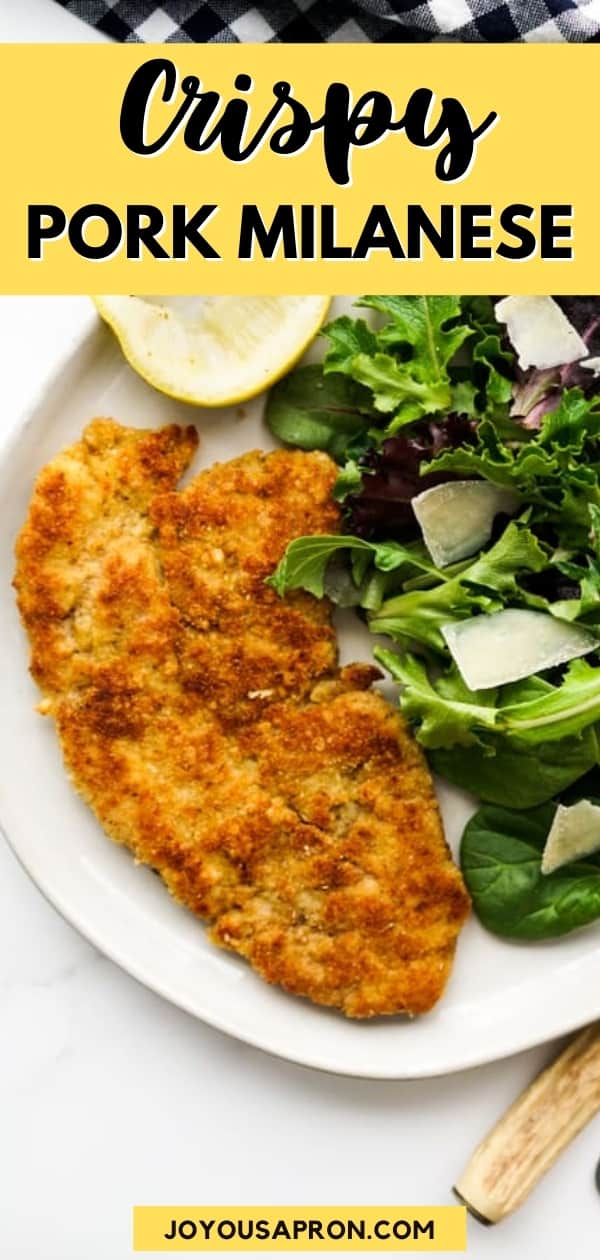 Pork Milanese - Italian breaded pork chops coated in a thin and crispy layer of breadcrumbs and parmesan that is juicy and flavorful on the insides. Easy and yummy dinner! via @joyousapron