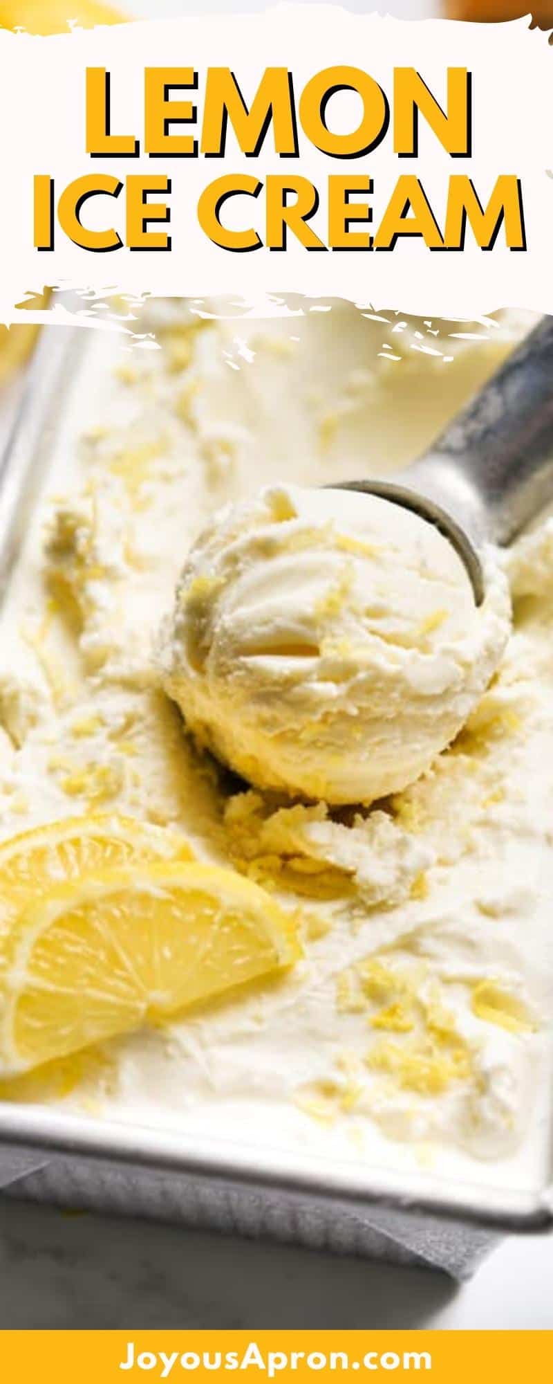 Lemon Ice Cream - homemade ice cream made with fresh lemons, infused with delicious lemon flavors, and is smooth, creamy and such a refreshing citrus dessert for the summer! Ice cream maker needed. via @joyousapron