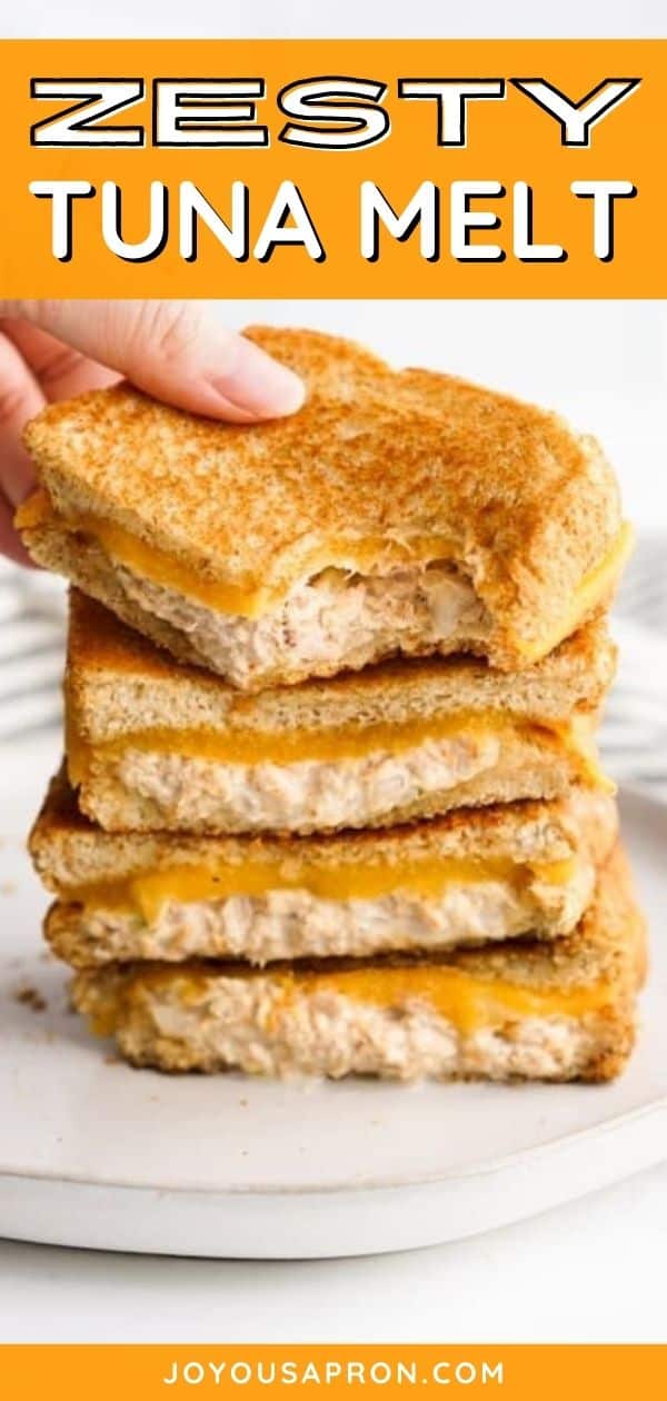 Tuna Melt - Tuna melt and grilled cheese sandwich combined for a quick and delicious lunch or dinner! Tuna salad and melted cheddar cheese are sandwiched between two slices of buttery toast. via @joyousapron