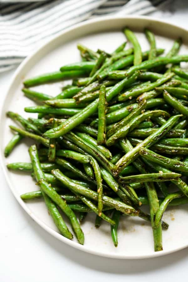A plate of Asian Green Beans