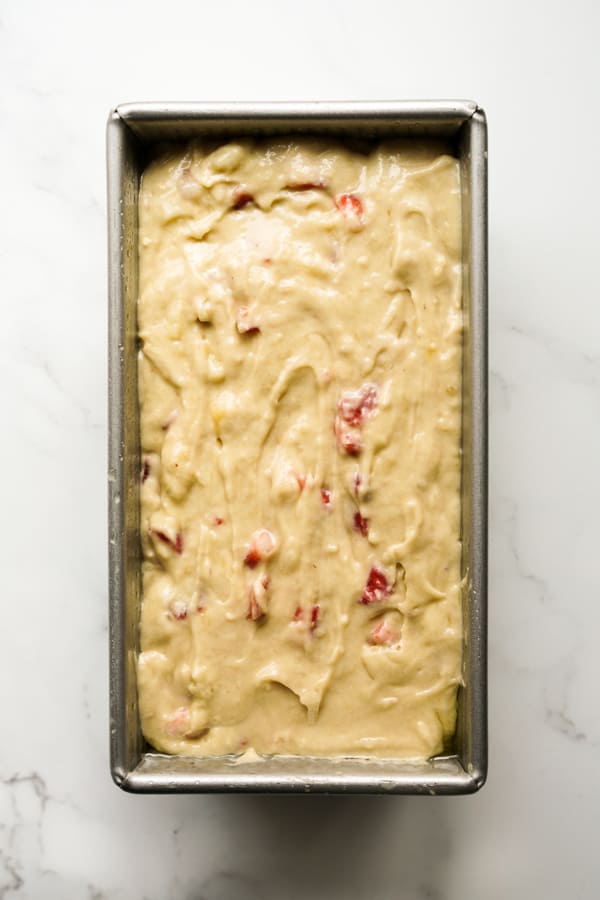 Pre-baked banana strawberry bread