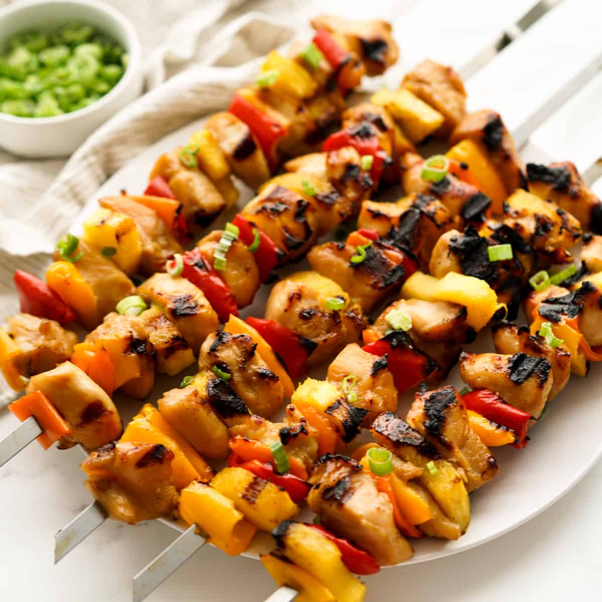 Grilled Teriyaki Chicken Skewers - The Country Cook