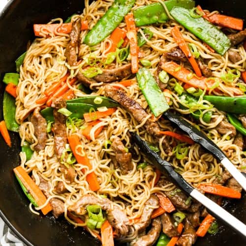 Mongolian Beef Noodles - Joyous Apron