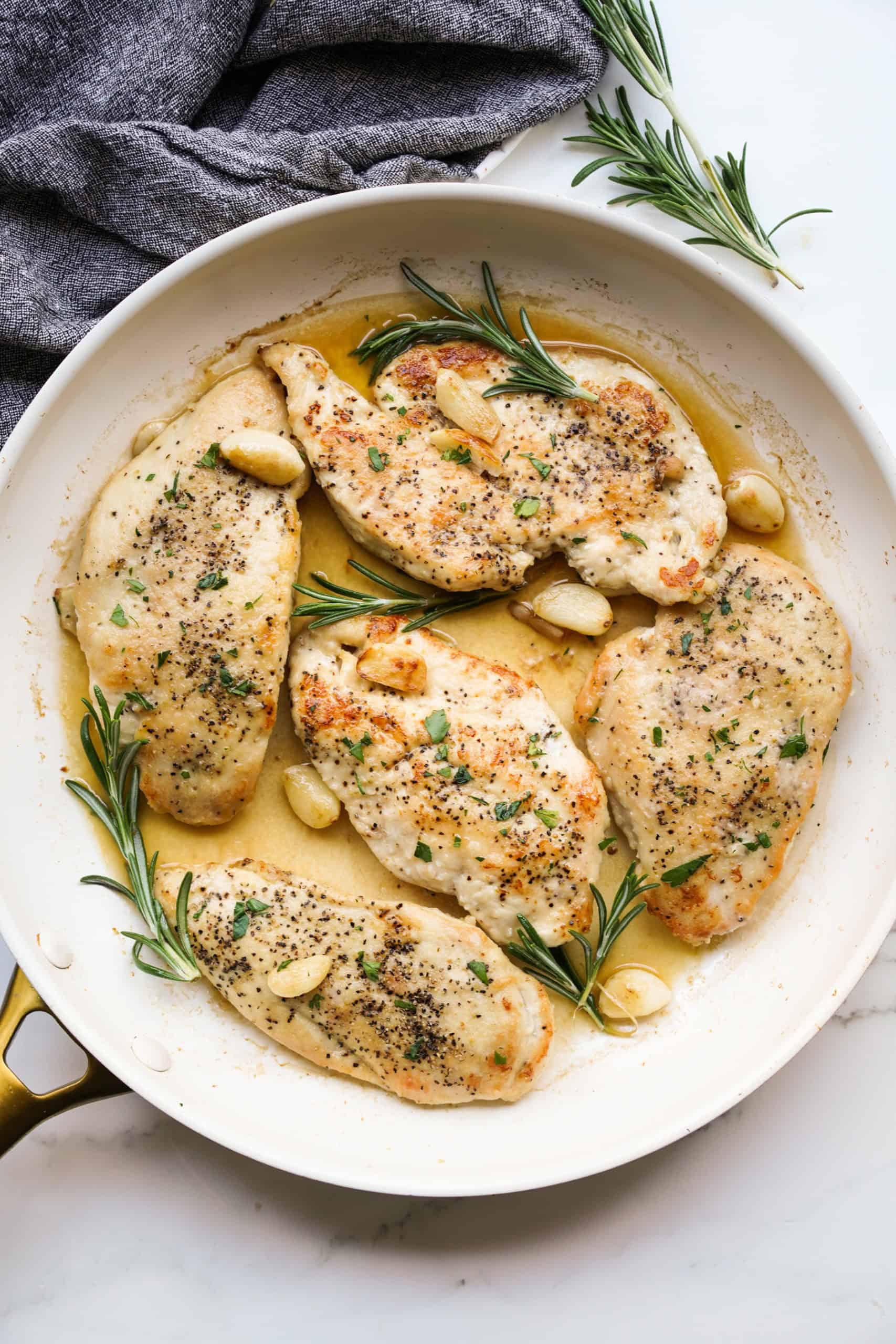 Skillet Garlic Rosemary Chicken (under 20 minutes!) - Joyous Apron