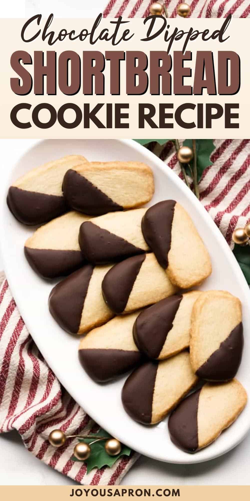 Chocolate Dipped Shortbread Cookies via @joyousapron