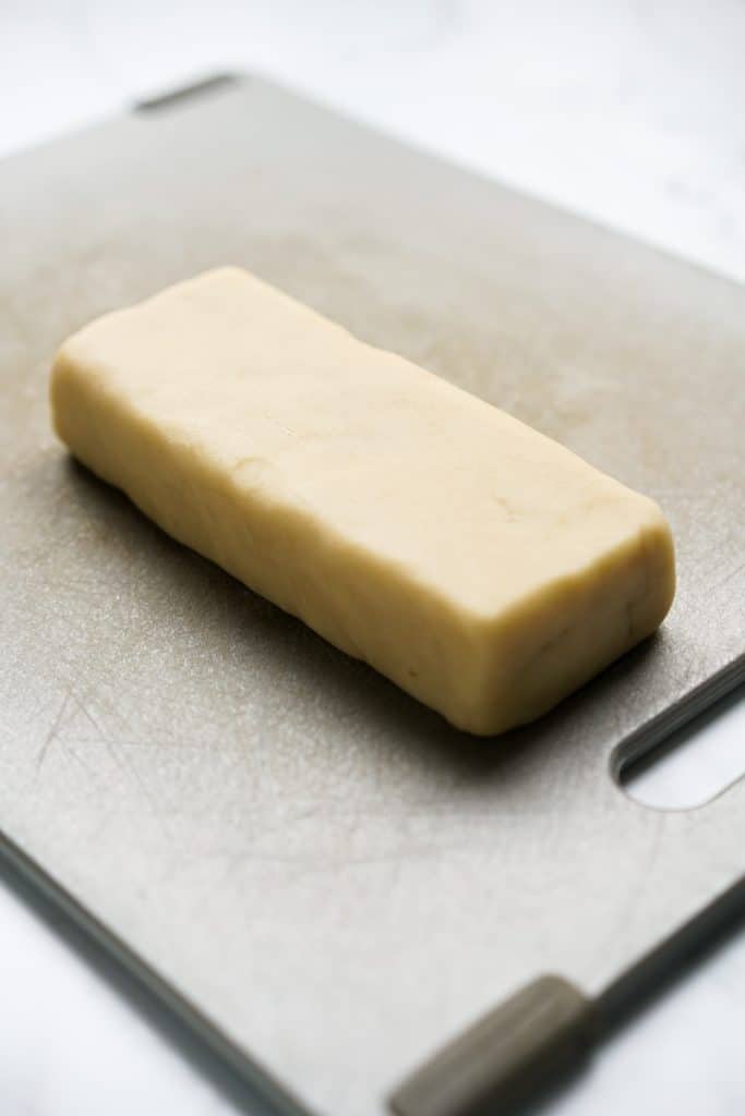 Rectangular shape shortbread cookie dough