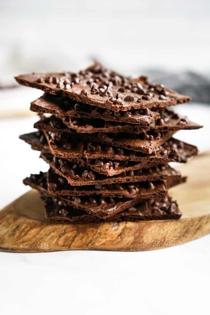 A stack of brownie brittle