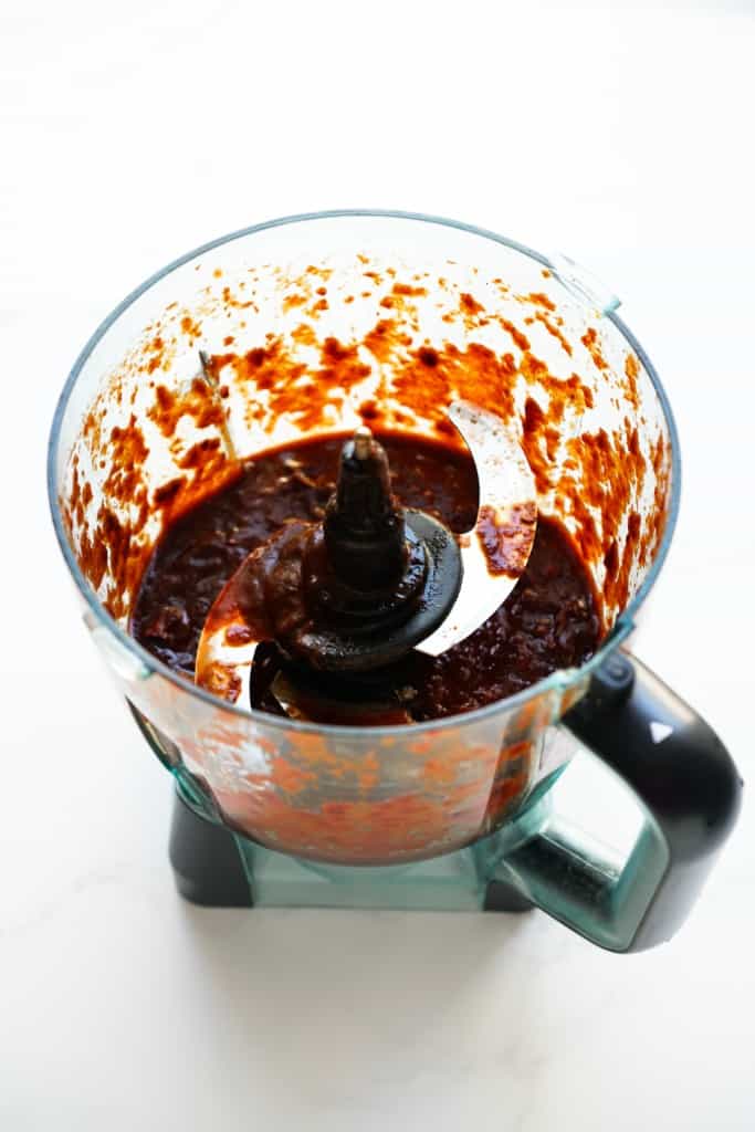 chili paste in a food processor