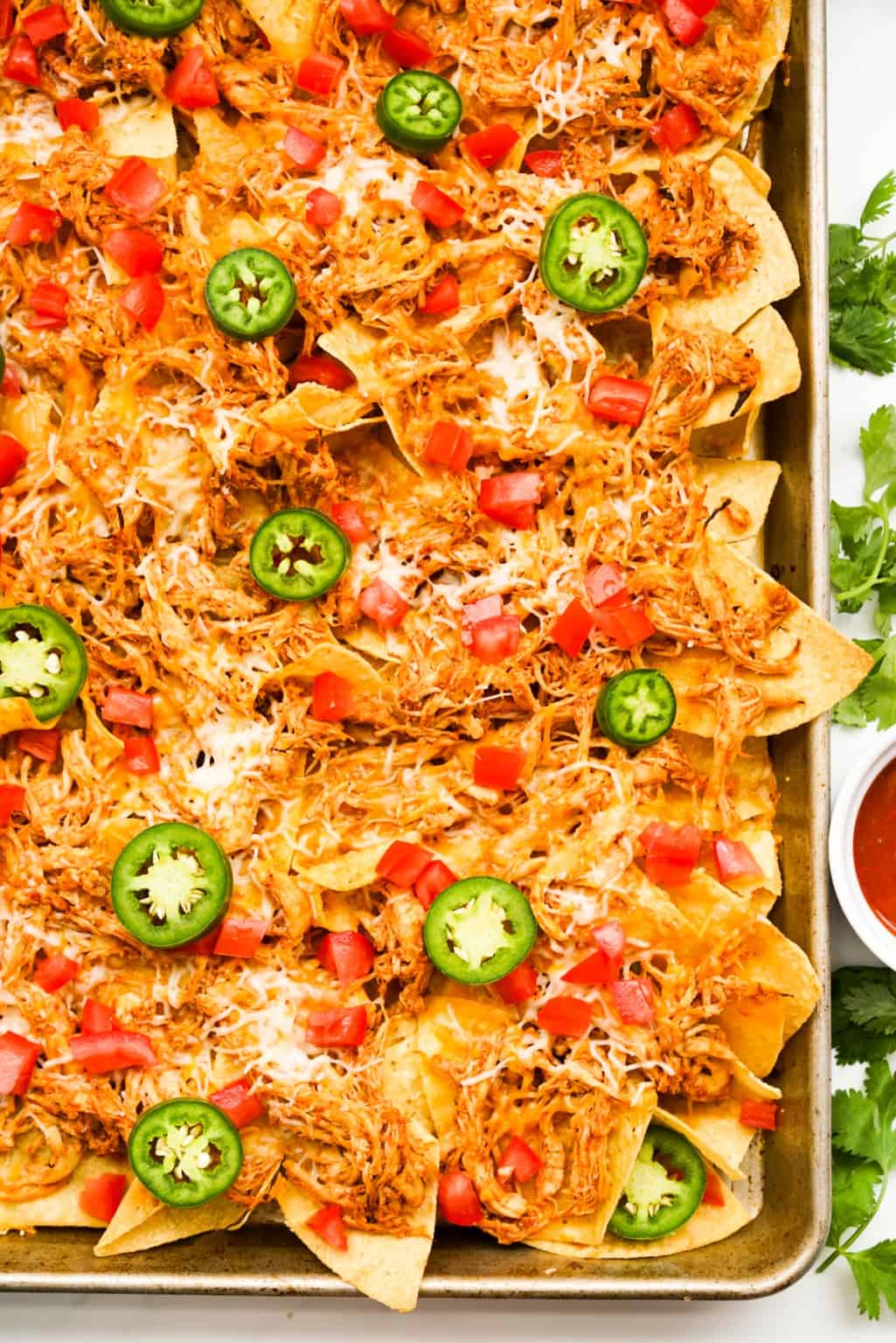 Shredded Chicken Nachos - Joyous Apron