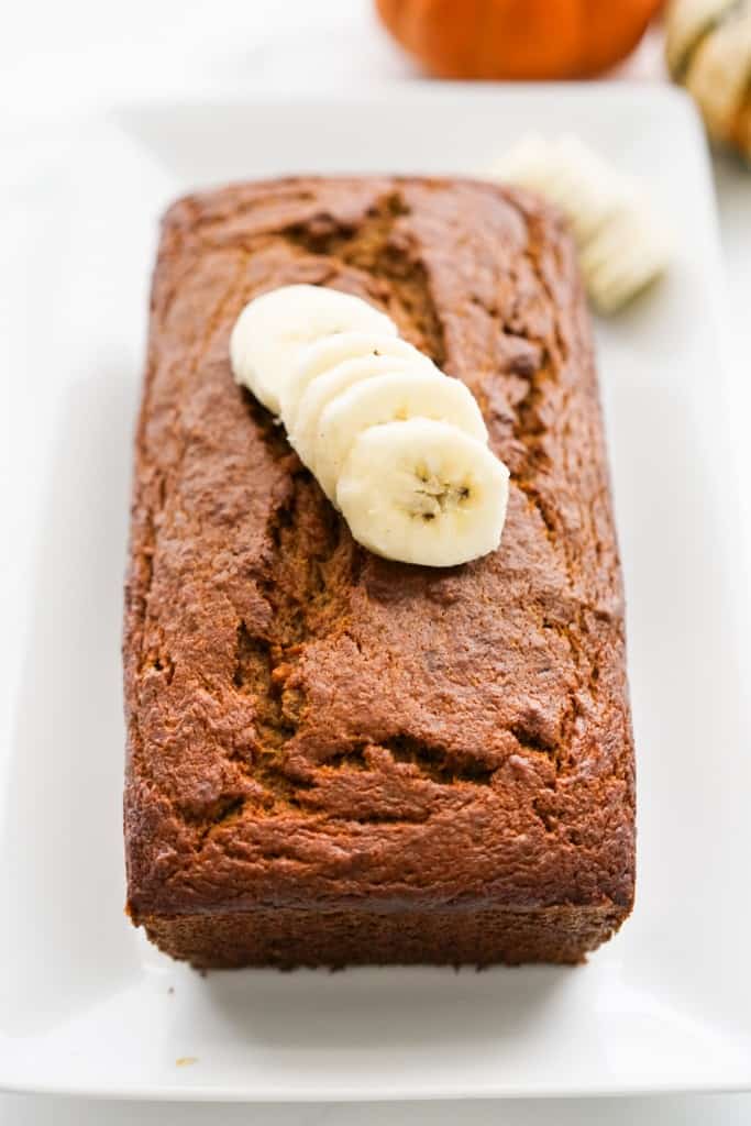 Fully baked pumpkin banana loaf