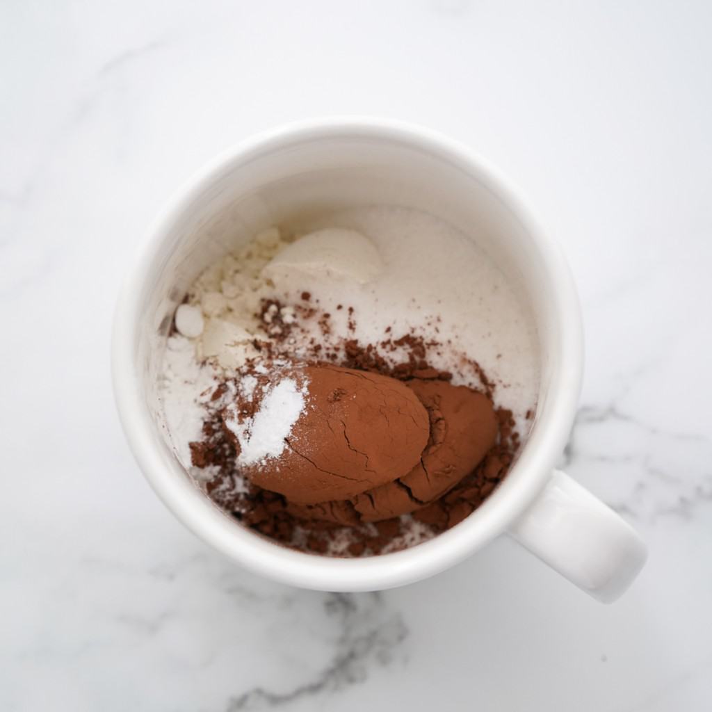 Dry ingredients in a mug