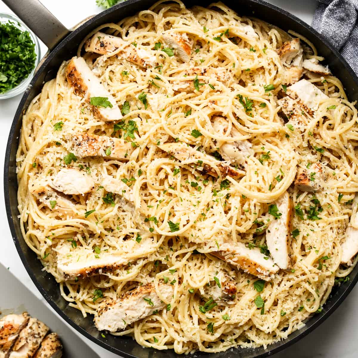 Garlic Parmesan Chicken Pasta