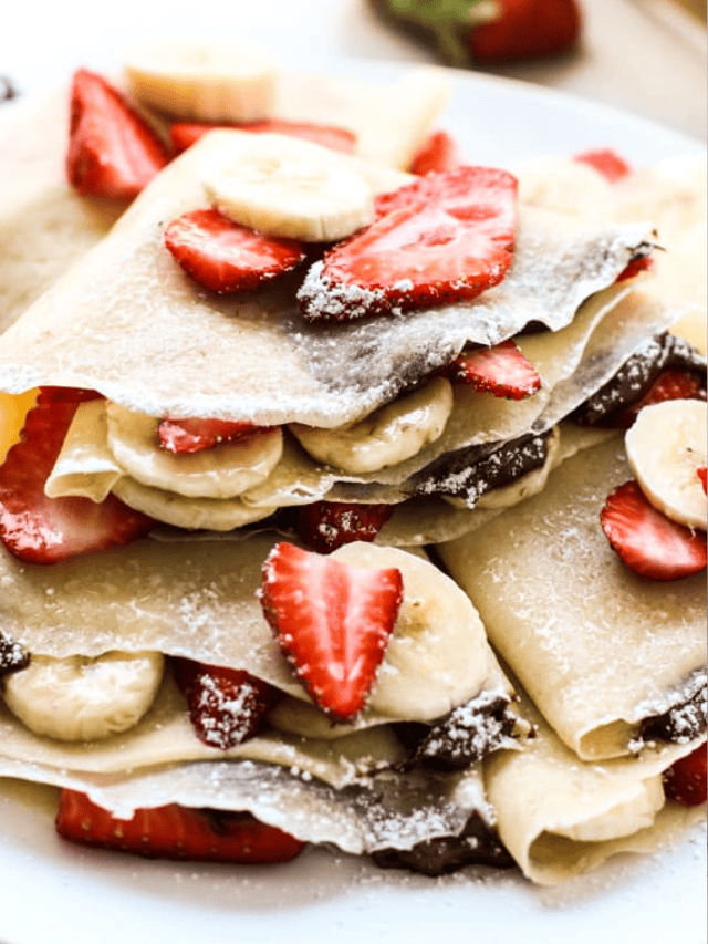Strawberry Banana Nutella Crepes