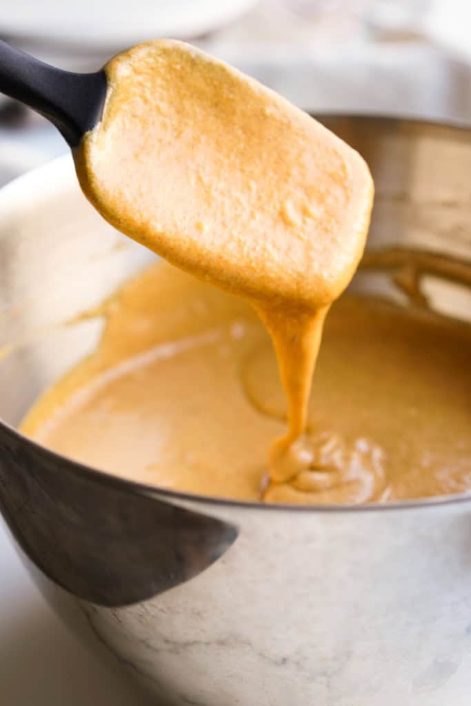 Pumpkin gooey butter cake mixture