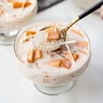 Mango Sago is topped with shredded coconut and ready to eat!